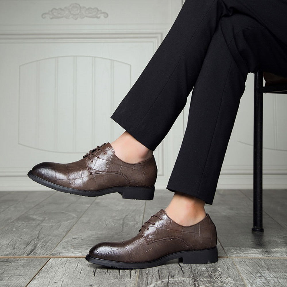 Summer Men's Business Lace-Up Casual Leather Shoes