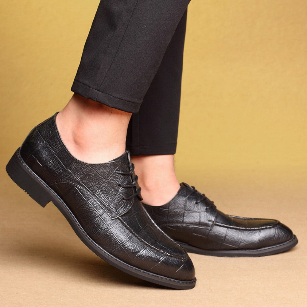 Summer Men's Business Lace-Up Casual Leather Shoes