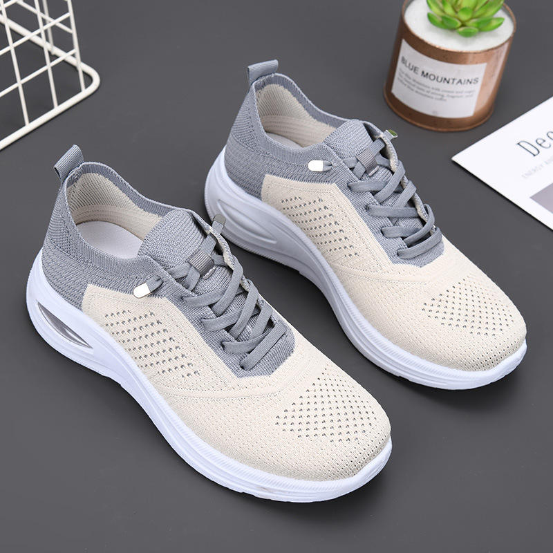 Unisex Color-Block Soft-Soled Casual  Mesh Running Shoes